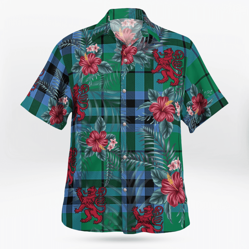 Clan Keith Ancient Tartan Scottish Lion Hawaiian Shirt GH13 Keith Ancient Tartan Tartan Hawaii Shirt   