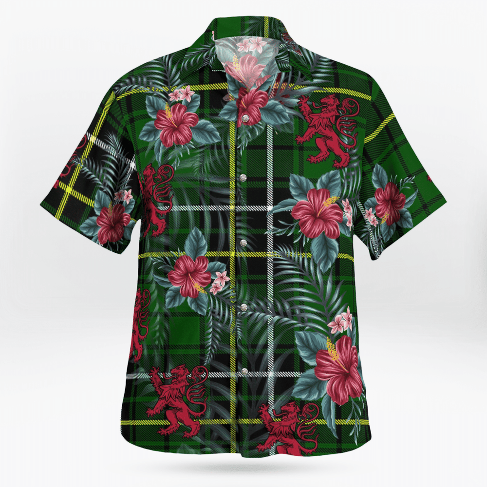 Clan MacAlpin Modern Tartan Scottish Lion Hawaiian Shirt NH53 MacAlpin Modern Tartan Tartan Hawaii Shirt   