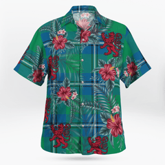 Clan Irvine Ancient Tartan Scottish Lion Hawaiian Shirt EP21 Irvine Ancient Tartan Tartan Hawaii Shirt   