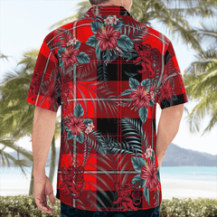Clan Cunningham Modern Tartan Scottish Lion Hawaiian Shirt SV51 Cunningham Modern Tartan Tartan Hawaii Shirt   