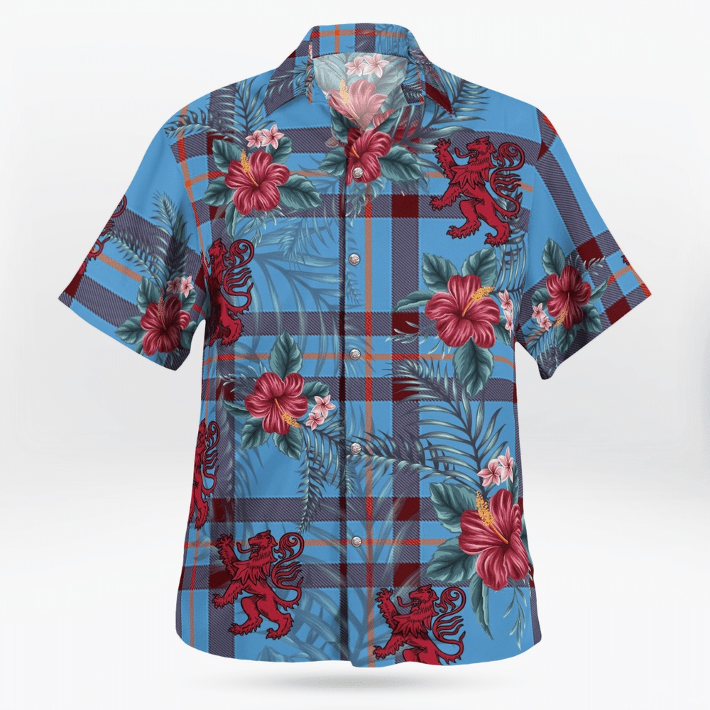 Clan Elliot Ancient Tartan Scottish Lion Hawaiian Shirt DG74 Elliot Ancient Tartan Tartan Hawaii Shirt   