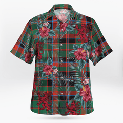 Clan Cumming Hunting Ancient Tartan Scottish Lion Hawaiian Shirt VV98 Cumming Hunting Ancient Tartan Tartan Hawaii Shirt   