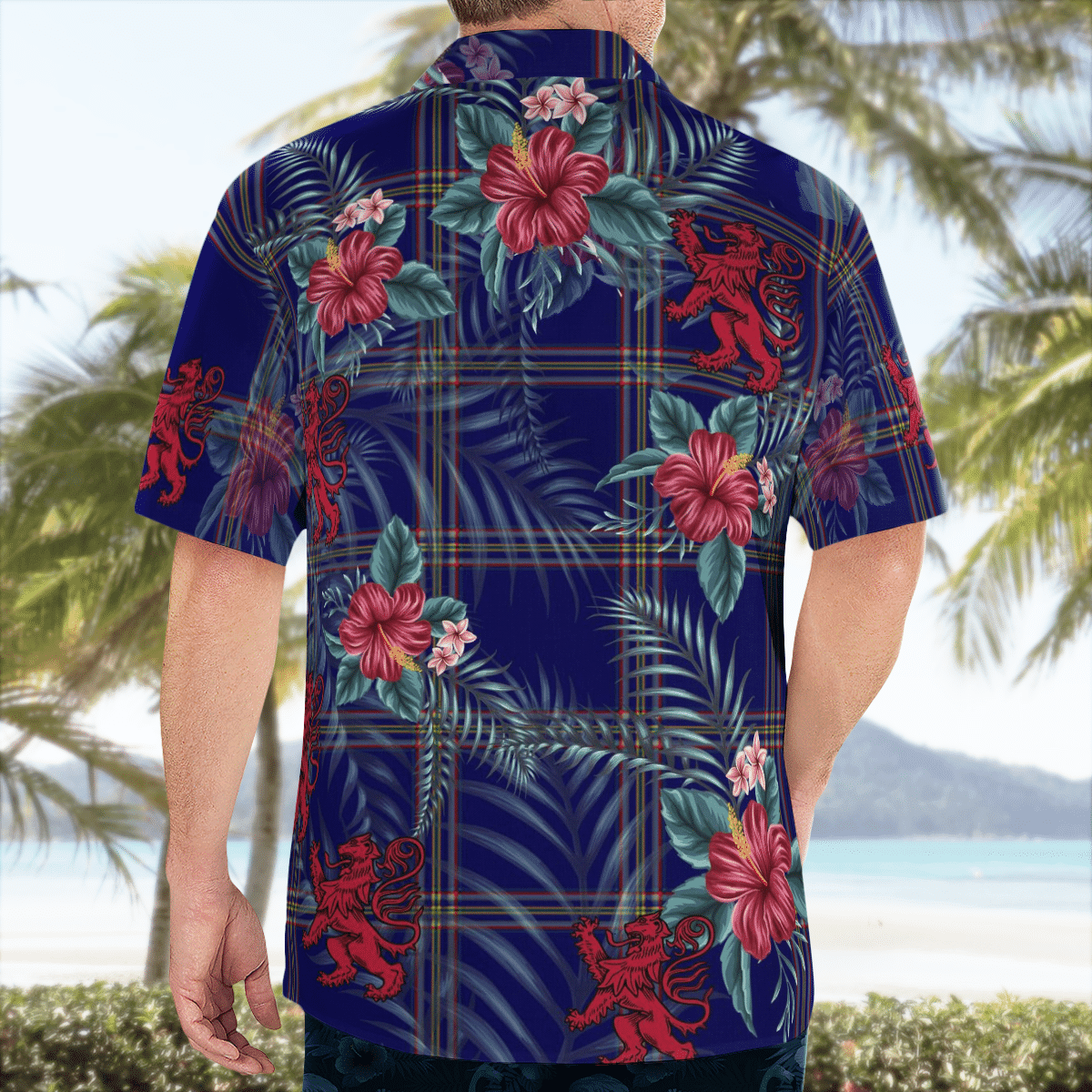 Clan Crichton Tartan Scottish Lion Hawaiian Shirt RS93 Crichton Tartan Tartan Hawaii Shirt   