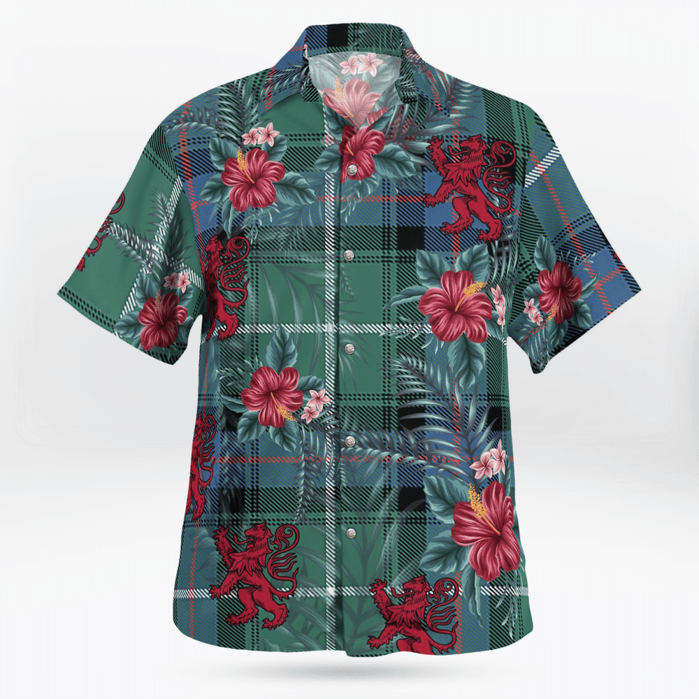 Clan MacDonald of the Isles Hunting Ancient Tartan Scottish Lion Hawaiian Shirt MK63 MacDonald of the Isles Hunting Ancient Tartan Tartan Hawaii Shirt   