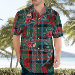 Clan Cumming Hunting Ancient Tartan Scottish Lion Hawaiian Shirt VV98 Cumming Hunting Ancient Tartan Tartan Hawaii Shirt   