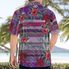 Clan Lockwood Tartan Scottish Lion Hawaiian Shirt IK81 Lockwood Tartan Tartan Hawaii Shirt   
