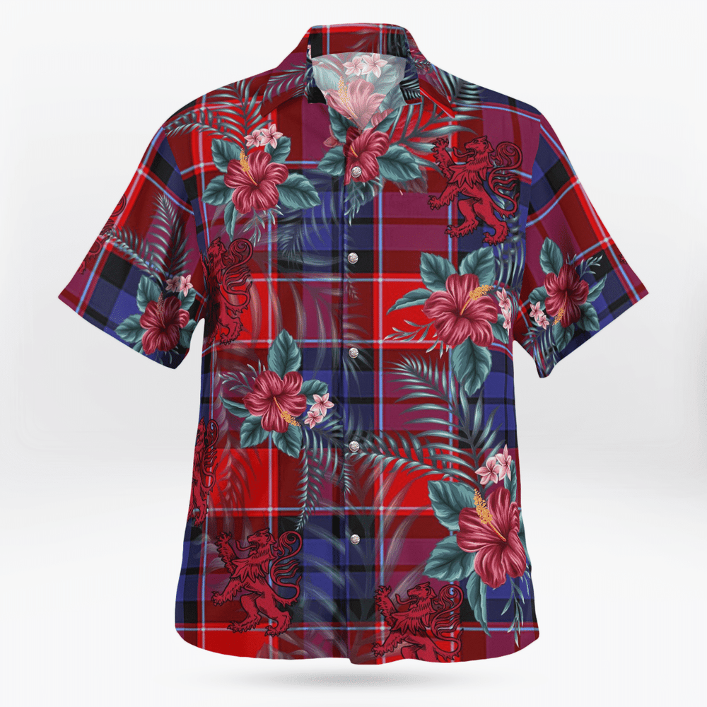 Clan Haldane 1 Tartan Scottish Lion Hawaiian Shirt NC27 Haldane 1 Tartan Tartan Hawaii Shirt   
