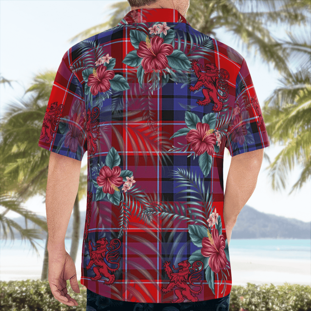 Clan Haldane 1 Tartan Scottish Lion Hawaiian Shirt NC27 Haldane 1 Tartan Tartan Hawaii Shirt   