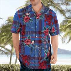 Clan Elliot Modern Tartan Scottish Lion Hawaiian Shirt MZ82 Elliot Modern Tartan Tartan Hawaii Shirt   