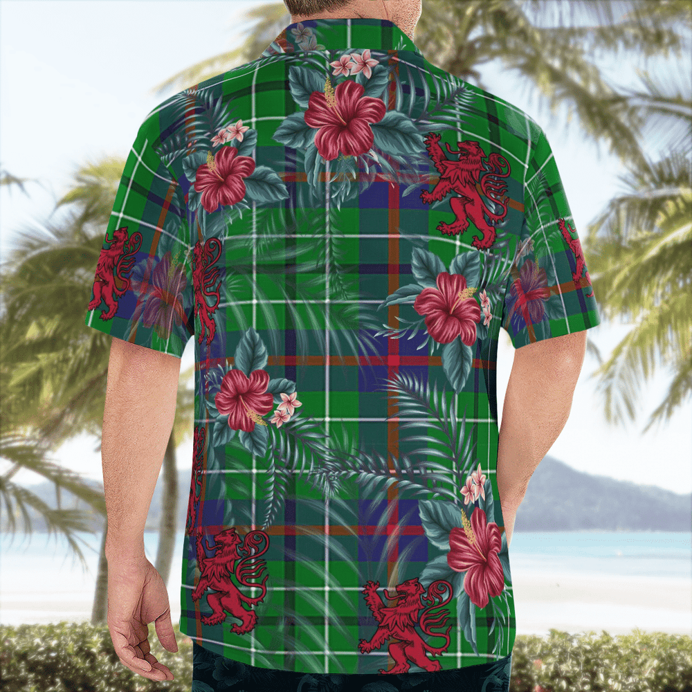 Clan Duncan Ancient Tartan Scottish Lion Hawaiian Shirt SY31 Duncan Ancient Tartan Tartan Hawaii Shirt   