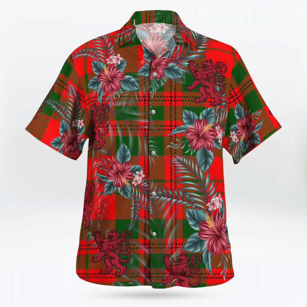 Clan Livingstone Modern Tartan Scottish Lion Hawaiian Shirt ZE11 Livingstone Modern Tartan Tartan Hawaii Shirt   