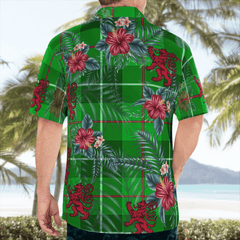 Clan Galloway District Tartan Scottish Lion Hawaiian Shirt GT38 Galloway District Tartan Tartan Hawaii Shirt   