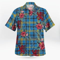 Clan Laing Tartan Scottish Lion Hawaiian Shirt RI89 Laing Tartan Tartan Hawaii Shirt   