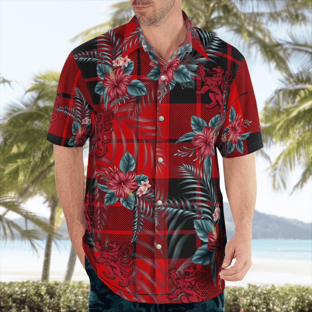 Clan MacLeod of Raasay Tartan Scottish Lion Hawaiian Shirt UU56 MacLeod of Raasay Tartan Tartan Hawaii Shirt   