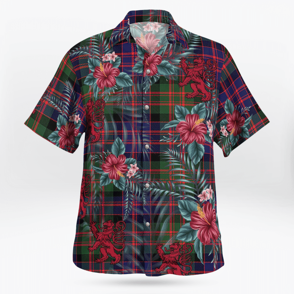 Clan MacDonald Modern Tartan Scottish Lion Hawaiian Shirt DT99 MacDonald Modern Tartan Tartan Hawaii Shirt   