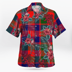 Clan Gow Modern Tartan Scottish Lion Hawaiian Shirt BQ67 Gow Modern Tartan Tartan Hawaii Shirt   