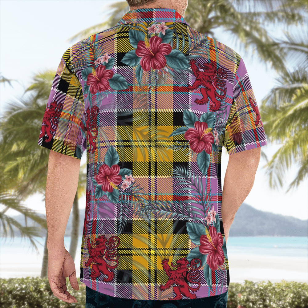 Clan Culloden Ancient Tartan Scottish Lion Hawaiian Shirt FI59 Culloden Ancient Tartan Tartan Hawaii Shirt   