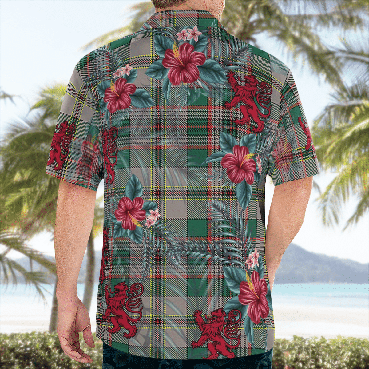 Clan Craig Ancient Tartan Scottish Lion Hawaiian Shirt ZB19 Craig Ancient Tartan Tartan Hawaii Shirt   