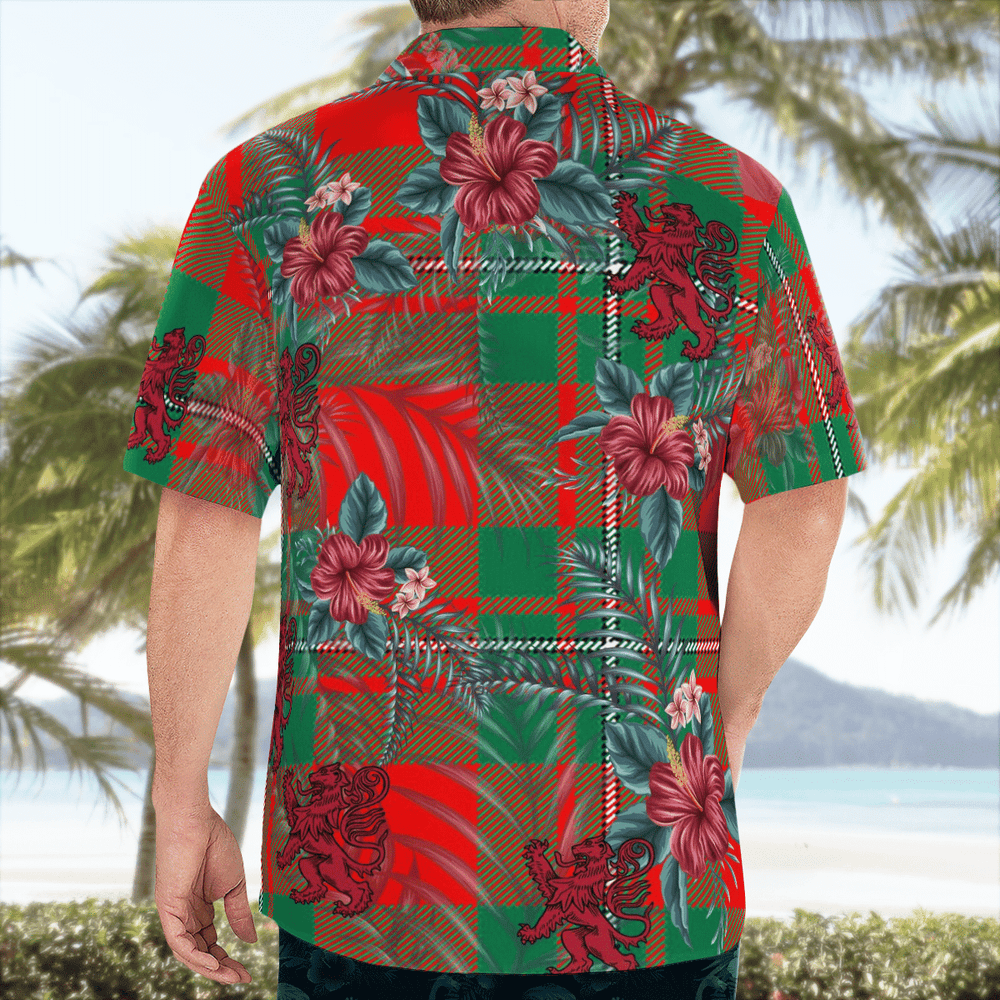 Clan MacGregor Ancient Tartan Scottish Lion Hawaiian Shirt EG21 MacGregor Ancient Tartan Tartan Hawaii Shirt   