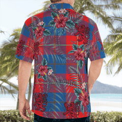 Clan Galloway Red Tartan Scottish Lion Hawaiian Shirt EP94 Galloway Red Tartan Tartan Hawaii Shirt   