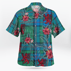 Clan Lockhart Tartan Scottish Lion Hawaiian Shirt VV96 Lockhart Tartan Tartan Hawaii Shirt   