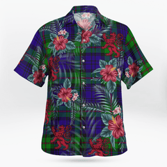 Clan MacKinlay Modern Tartan Scottish Lion Hawaiian Shirt KM74 MacKinlay Modern Tartan Tartan Hawaii Shirt   