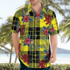 Clan MacLeod of Lewis Modern Tartan Scottish Lion Hawaiian Shirt WY60 MacLeod of Lewis Modern Tartan Tartan Hawaii Shirt   