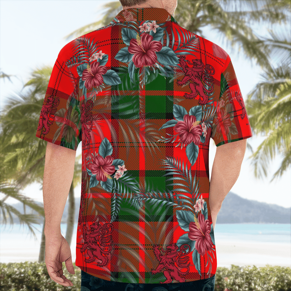 Clan Dunbar Modern Tartan Scottish Lion Hawaiian Shirt ON16 Dunbar Modern Tartan Tartan Hawaii Shirt   