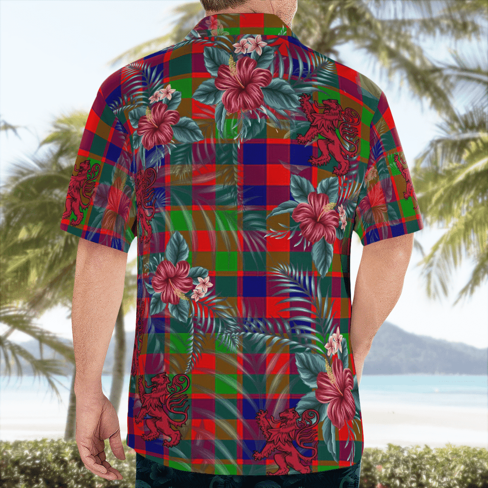 Clan Gow (or McGouan) Tartan Scottish Lion Hawaiian Shirt XG13 Gow (or McGouan) Tartan Tartan Hawaii Shirt   