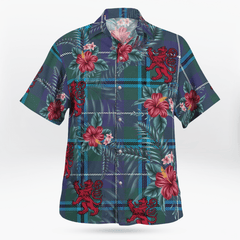 Clan Sandilands (Douglas) Tartan Scottish Lion Hawaiian Shirt WM98 Sandilands (Douglas) Tartan Tartan Hawaii Shirt   