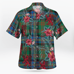 Clan Cochrane Ancient  Tartan Scottish Lion Hawaiian Shirt GL74 Cochrane Ancient Tartan Tartan Hawaii Shirt   