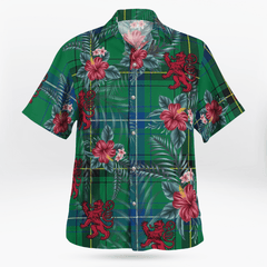 Clan Henderson Ancient Tartan Scottish Lion Hawaiian Shirt MP63 Henderson Ancient Tartan Tartan Hawaii Shirt   