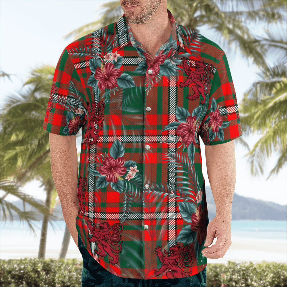 Clan Princess Margaret Tartan Scottish Lion Hawaiian Shirt TP15 Princess Margaret Tartan Tartan Hawaii Shirt   