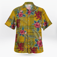 Clan Houston Tartan Scottish Lion Hawaiian Shirt PT81 Houston Tartan Tartan Hawaii Shirt   