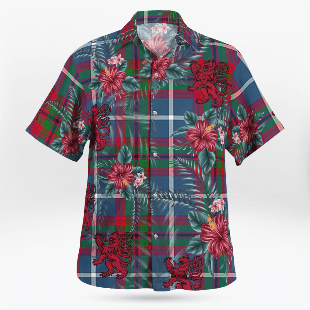 Clan Dalmahoy Tartan Scottish Lion Hawaiian Shirt EK92 Dalmahoy Tartan Tartan Hawaii Shirt   