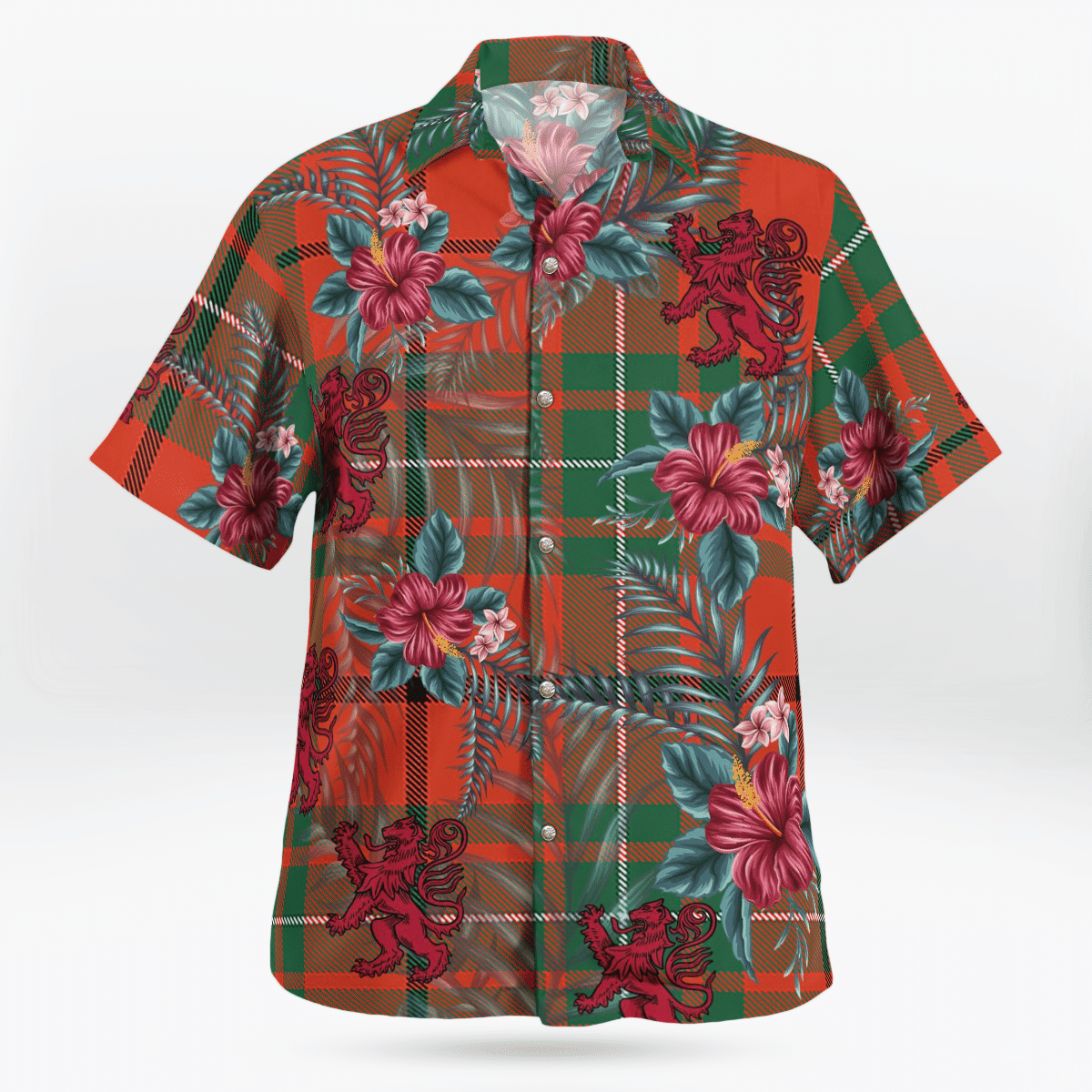 Clan MacAulay Ancient Tartan Scottish Lion Hawaiian Shirt YB33 MacAulay Ancient Tartan Tartan Hawaii Shirt   