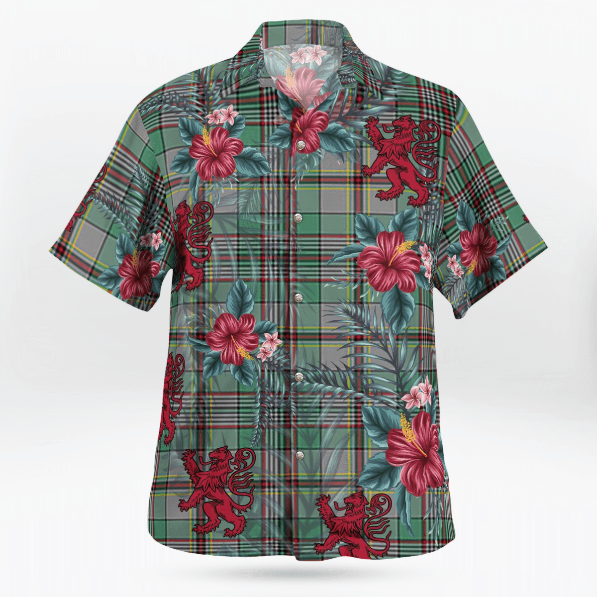 Clan Craig Tartan Scottish Lion Hawaiian Shirt UV54 Craig Tartan Tartan Hawaii Shirt   