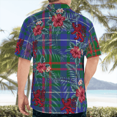 Clan Edmonstone Tartan Scottish Lion Hawaiian Shirt WC36 Edmonstone Tartan Tartan Hawaii Shirt   