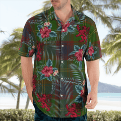 Clan Durie Tartan Scottish Lion Hawaiian Shirt BK73 Durie Tartan Tartan Hawaii Shirt   