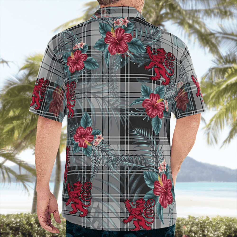 Clan Glen Tartan Scottish Lion Hawaiian Shirt MY13 Glen Tartan Tartan Hawaii Shirt   