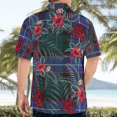 Clan Guthrie Modern Tartan Scottish Lion Hawaiian Shirt SO78 Guthrie Modern Tartan Tartan Hawaii Shirt   