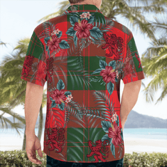 Clan Erskine Modern Tartan Scottish Lion Hawaiian Shirt FT73 Erskine Modern Tartan Tartan Hawaii Shirt   