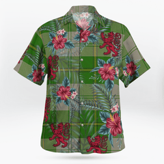 Clan Cunningham Dress Green Dancers Tartan Scottish Lion Hawaiian Shirt HK42 Cunningham Dress Green Dancers Tartan Tartan Hawaii Shirt   