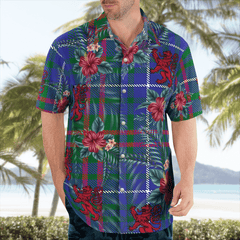 Clan Edmonstone Tartan Scottish Lion Hawaiian Shirt WC36 Edmonstone Tartan Tartan Hawaii Shirt   