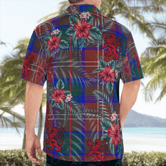 Clan Chisholm Hunting Modern Tartan Scottish Lion Hawaiian Shirt MB84 Chisholm Hunting Modern Tartan Tartan Hawaii Shirt   