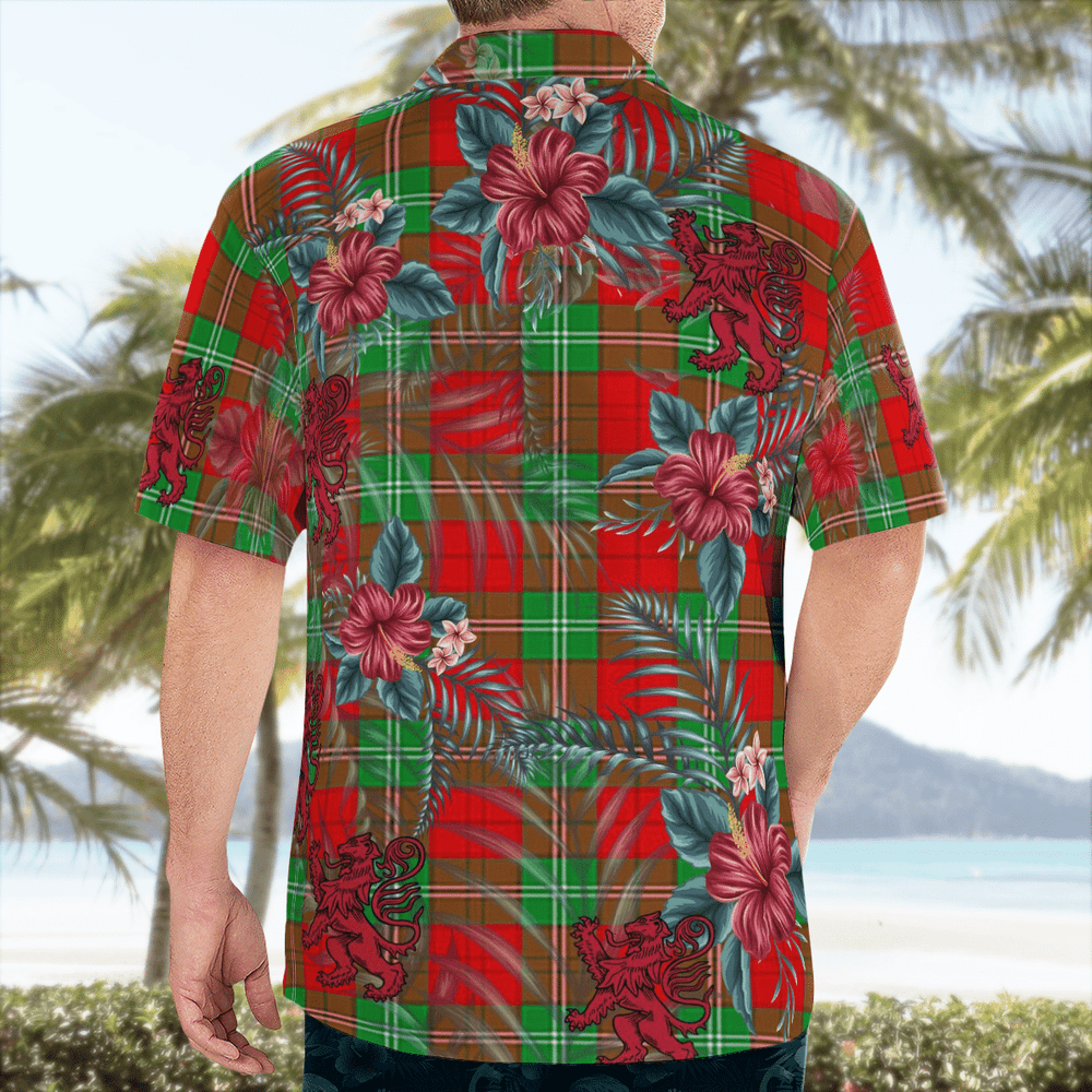 Clan Gartshore Tartan Scottish Lion Hawaiian Shirt ZE71 Gartshore Tartan Tartan Hawaii Shirt   