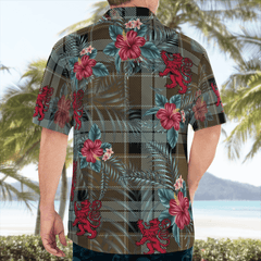 Clan Graham of Menteith Weathered Tartan Scottish Lion Hawaiian Shirt CD80 Graham of Menteith Weathered Tartan Tartan Hawaii Shirt   