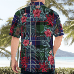 Clan Galbraith Modern Tartan Scottish Lion Hawaiian Shirt QZ53 Galbraith Modern Tartan Tartan Hawaii Shirt   