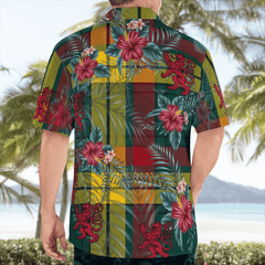 Clan MacMillan Old Modern Tartan Scottish Lion Hawaiian Shirt RG71 MacMillan Old Modern Tartan Tartan Hawaii Shirt   