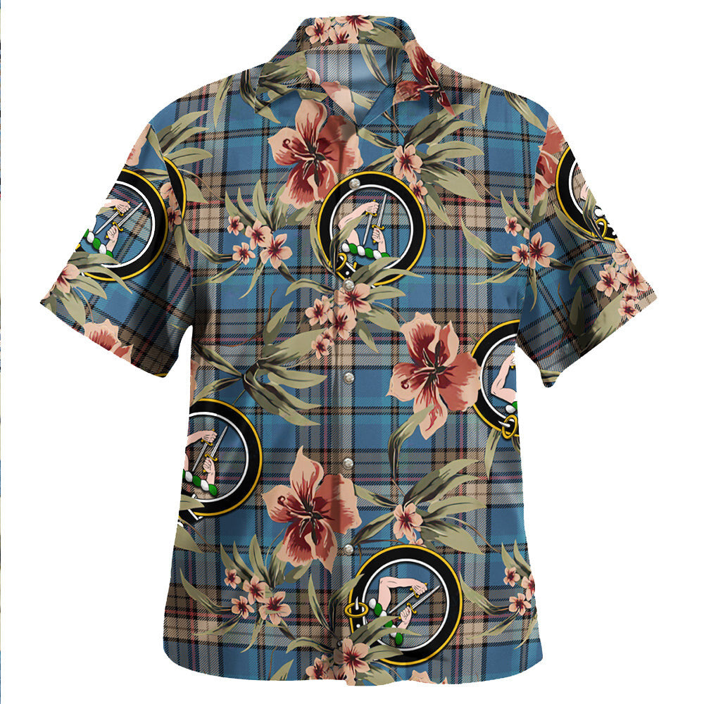 Clan Renton Ancient Tartan Crest Badge Aloha Hawaiian Shirt Tropical Old Style RV44 Renton Ancient Tartan Tartan Today   